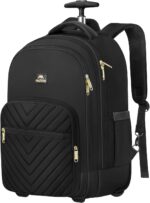 MATEIN Rolling Backpack for Women, 17 inch Water Resistant Wheeled