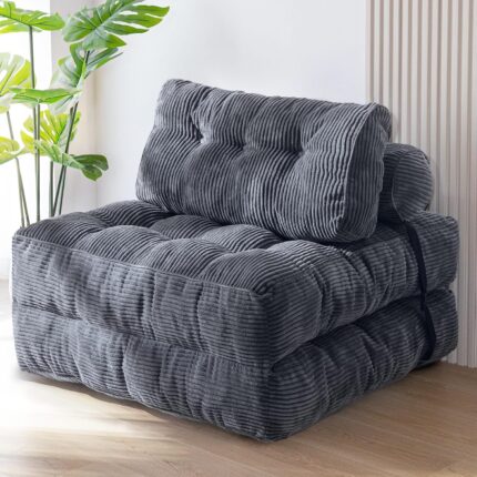 MAXYOYO Folding Sofa Bed, Convertible Sleeper Chair with Pillow