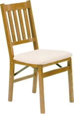 MECO Stakmore Arts and Craft Wooden Folding Chairs with Padded Seats,