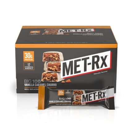 MET-Rx Big 100 Colossal Protein Bars, Vanilla Caramel Churro Meal