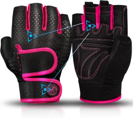 MOREOK Workout Gloves Padded Weight Lifting Gloves for