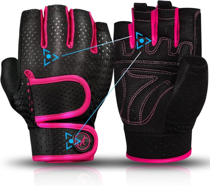 MOREOK Workout Gloves Padded Weight Lifting Gloves for