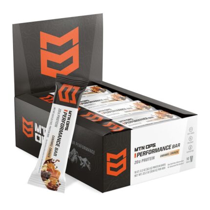 MTN OPS Caramel Crunch Protein Bars, High Protein with Whey Isolate &