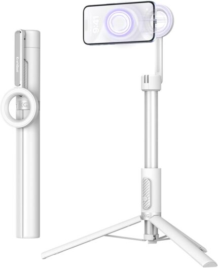 Magnetic Selfie Stick & Tripod for iPhone, 64' Phone Stand with Remote