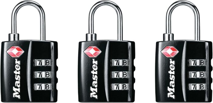 Master Lock Black TSA-Approved Luggage Lock with Wide Lock Body and
