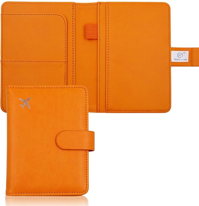 Melsbrinna Premium Leather Passport Holder Covers Case, Waterproof