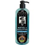 Mens Body Wash with Menthol & Eucalyptus, 32 Fl Oz, All Natural 3-In-1