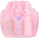 Mesh Shower Caddy Portable with Drawstring, Dorm Room