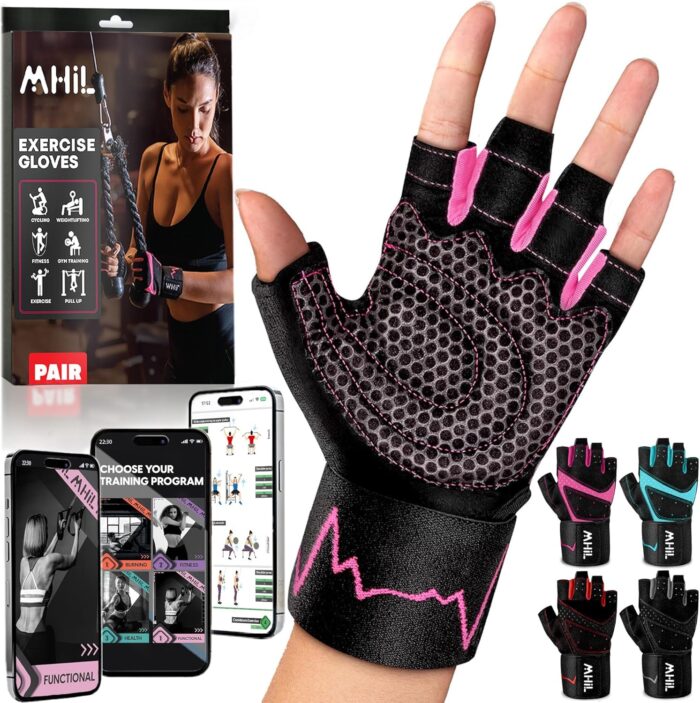 MhIL Workout Gloves for Women – Comfortable Gym Gloves for