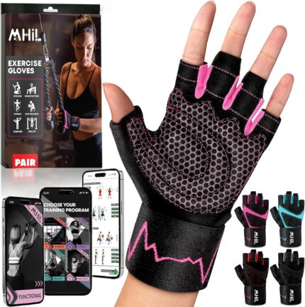 MhIL Workout Gloves for Women – Comfortable Gym Gloves for