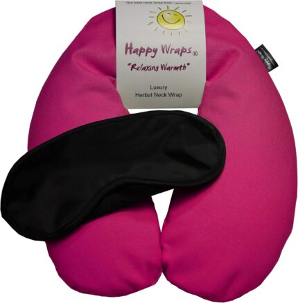Microwavable Unscented Flax Seed Neck Wrap & Free Sleep Eye Mask - Hot