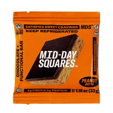 Mid-Day Squares, Bar Plant Based Peanut Butter, 1.16 Ounce