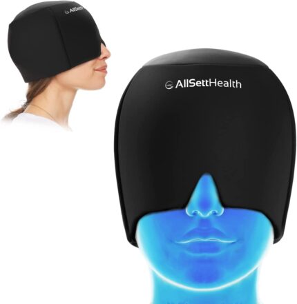 Migraine Relief Cap Ice Head Wrap and Hat | Hot/Cold Gel Pack With