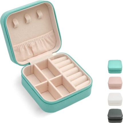 Mini Jewelry Travel Case, Small Portable Jewellry Organizer Box