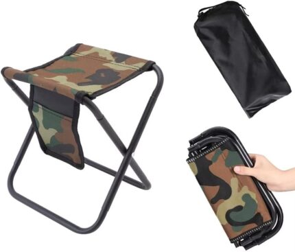 Mini Portable Folding Stool, Camping Fishing Stool for Adults Fishing