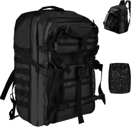 Motorcycle Helmet Backpack for Men 50L Molle Large Capacity with