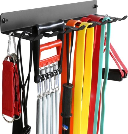 Multi-Purpose Gym Equipment Storage Rack Resistance Bands