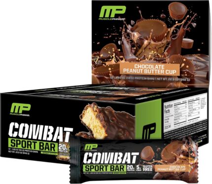 MusclePharm Combat Sport Bar, Chocolate Peanut Butter Cup, High