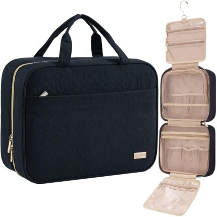NISHEL Travel Toiletry Bag for women, Portable Hanging Organizer for
