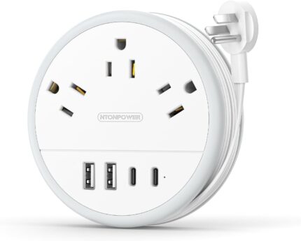 NTONPOWER Travel Power Strip, Travel Essentials, Travel Extension Cord