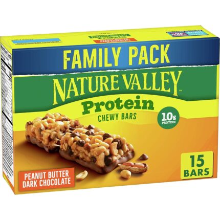 Nature Valley Chewy Granola Bars, Protein, Peanut Butter Dark