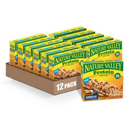 Nature Valley Protein Granola Bars, Blueberry Nut, Chewy Snack Bars, 5