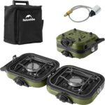 Naturehike 2 Burner Folding Camping Stove, Portable Propane Gas Stove