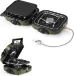 Naturehike 2 Burner Folding Camping Stove with Griddle, Portable Camp