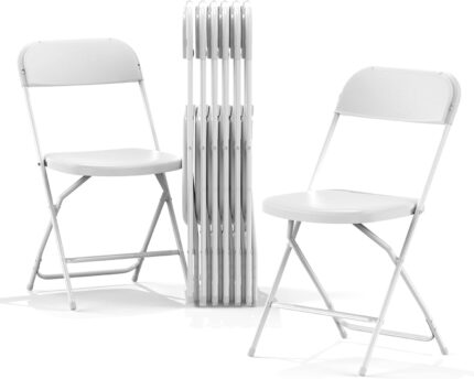 Nazhura Foldable Folding Chairs Plastic Outdoor/Indoor 650LB Weight