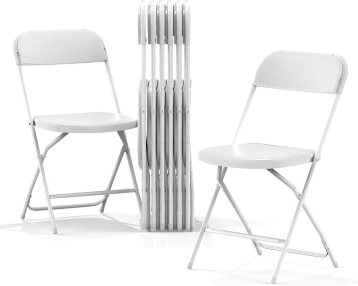 Nazhura Foldable Folding Chairs Plastic Outdoor/Indoor 650LB Weight