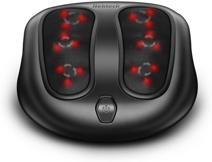Nekteck Foot Massager with Heat, Shiatsu Heated Electric Kneading Foot