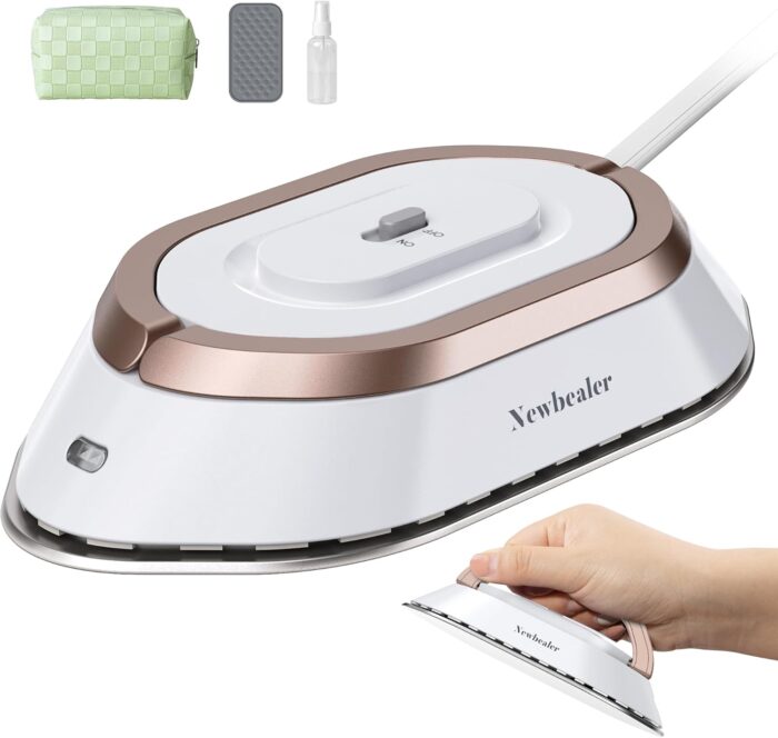 Newbealer Travel Iron with Global Voltage, 100-240V Mini Dry Iron for