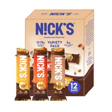 Nick's Protein Bars Variety Pack | 15g protein | 190 calories | Low