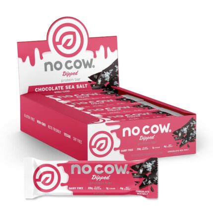 No Cow High Protein Bars, Chocolate Sea Salt - Healthy Snacks, 20g
