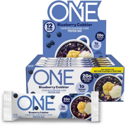ONE Protein Bars, Blueberry Cobbler, Gluten Free with 20g Protein and