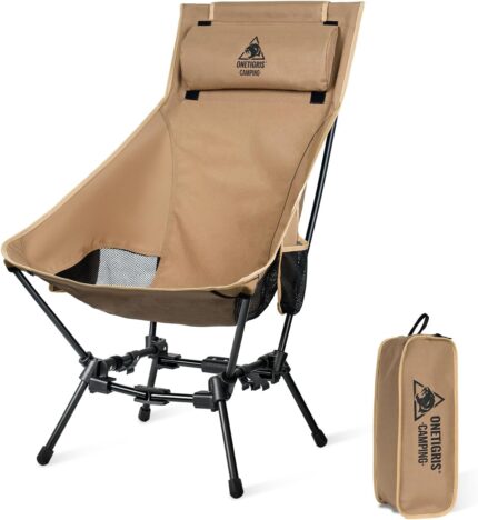 OneTigris Dragonhide Oversized Camping Chair with Pillow Design,