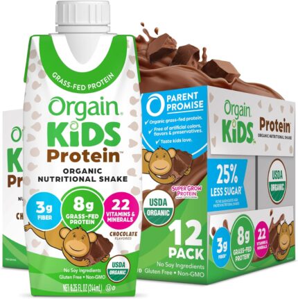 Orgain Organic Kids Protein Nutritional Shake, Chocolate - 8g of