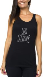 Organic Cotton Yoga Workout Tank Top Moon Phases Shirts Tops Tees Tank
