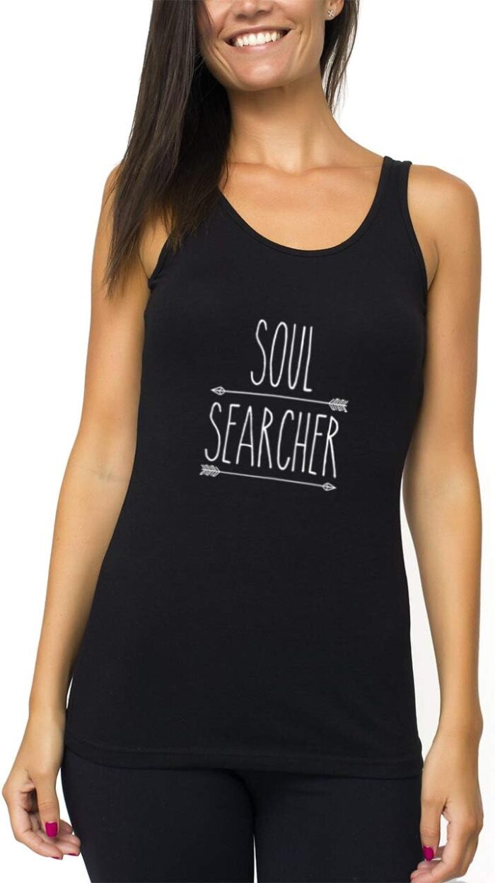 Organic Cotton Yoga Workout Tank Top Moon Phases Shirts Tops Tees Tank
