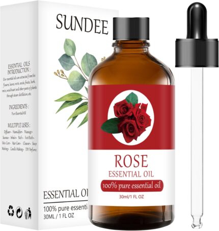 Organic Rose Essential Oils Aromatherapy 1 Fl Oz 100% Pure Natural