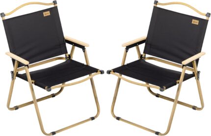 Outsunny 2 Pack Folding Camping Chair, Lightweight & Portable Beach