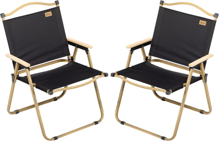 Outsunny 2 Pack Folding Camping Chair, Lightweight & Portable Beach