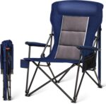 Oversized Camping Chairs for Adults, High Back Heavy Duty Lawn Folding