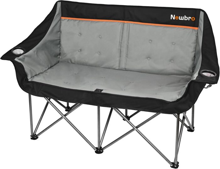 Oversized Double Camping Chair for Adults, Fully Padded Folding