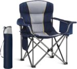 Oversized Portable Folding Camping Chair, Blue, 450 LBS Support,