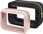 PACKISM TSA Approved Toiletry Bag - 2 Pack Upgrade Color-Edged Clear