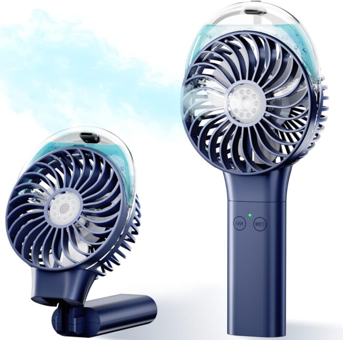 PANERGY Handheld Misting Fan, Rechargeable Portable with Mist,