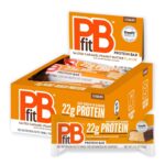 PBfit Salted Caramel Peanut Butter Protein Bars, 22g Protein, Gluten