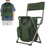 PORTAL Backpack Cooler Chair Fishing Chairs with Backrest Folding