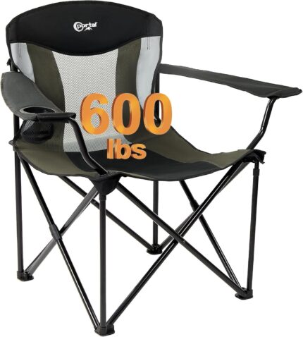 PORTAL Oversized Camping Chair Big and Tall Folding Camp Chair
